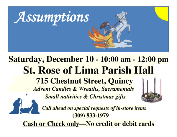 Assumptions Catholic Store at St. Rose Dec 10th