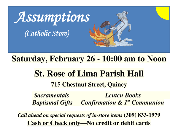 Assumptions Catholic Store at St. Rose November 13th